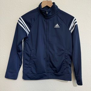 Adidas Kid’s Navy Blue Full-Zip Sweater